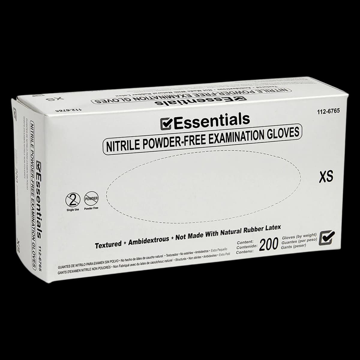 Essentials 200 Nitrile Exam Gloves, Powder Free, Non-Sterile, X-Small, Periwinkle, 200/Box - Essentials 200 Nitrile Exam Gloves - Image 1