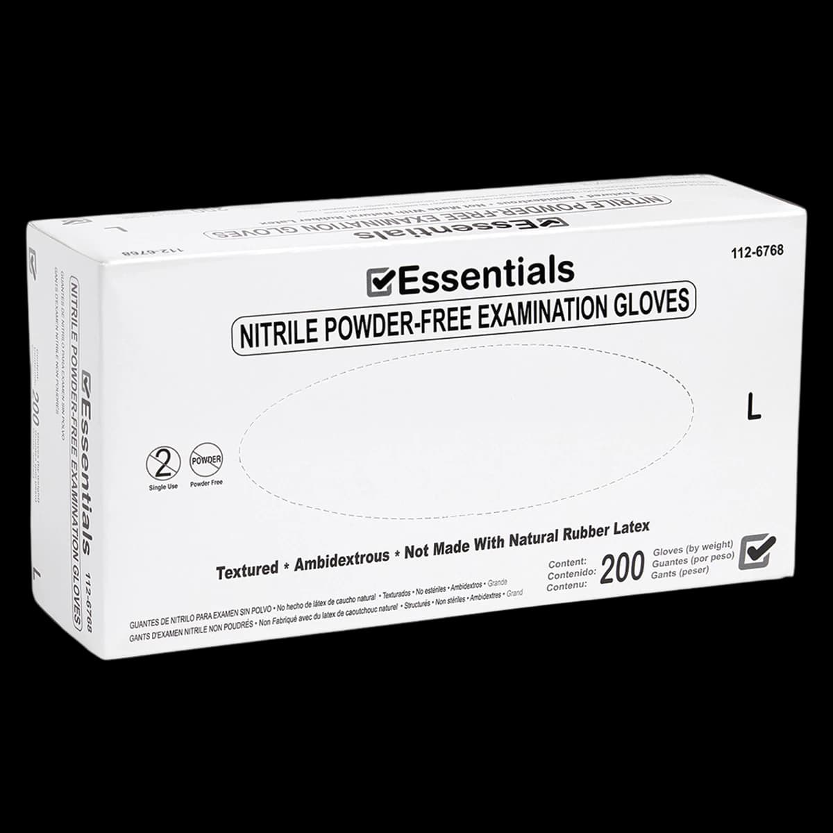 Essentials 200 Nitrile Exam Gloves, Powder Free, Non-Sterile, Large, Periwinkle, 200/Bx, 01KEZKNHWAPQ4QFXX1T06Y3701 - Essentials 200 Nitrile Exam Gloves - Image 1