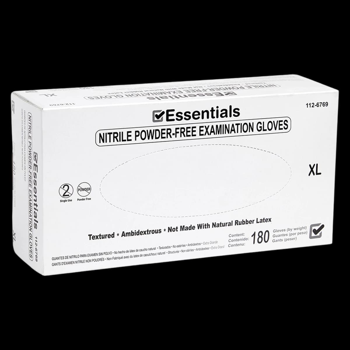 Essentials 200 Nitrile Exam Gloves, Powder Free, Non-Sterile, X-Large, Periwinkle, 180/Box, 01KEZKNHWA2D2DV0RWFFMDTBGQ thumbnail 2