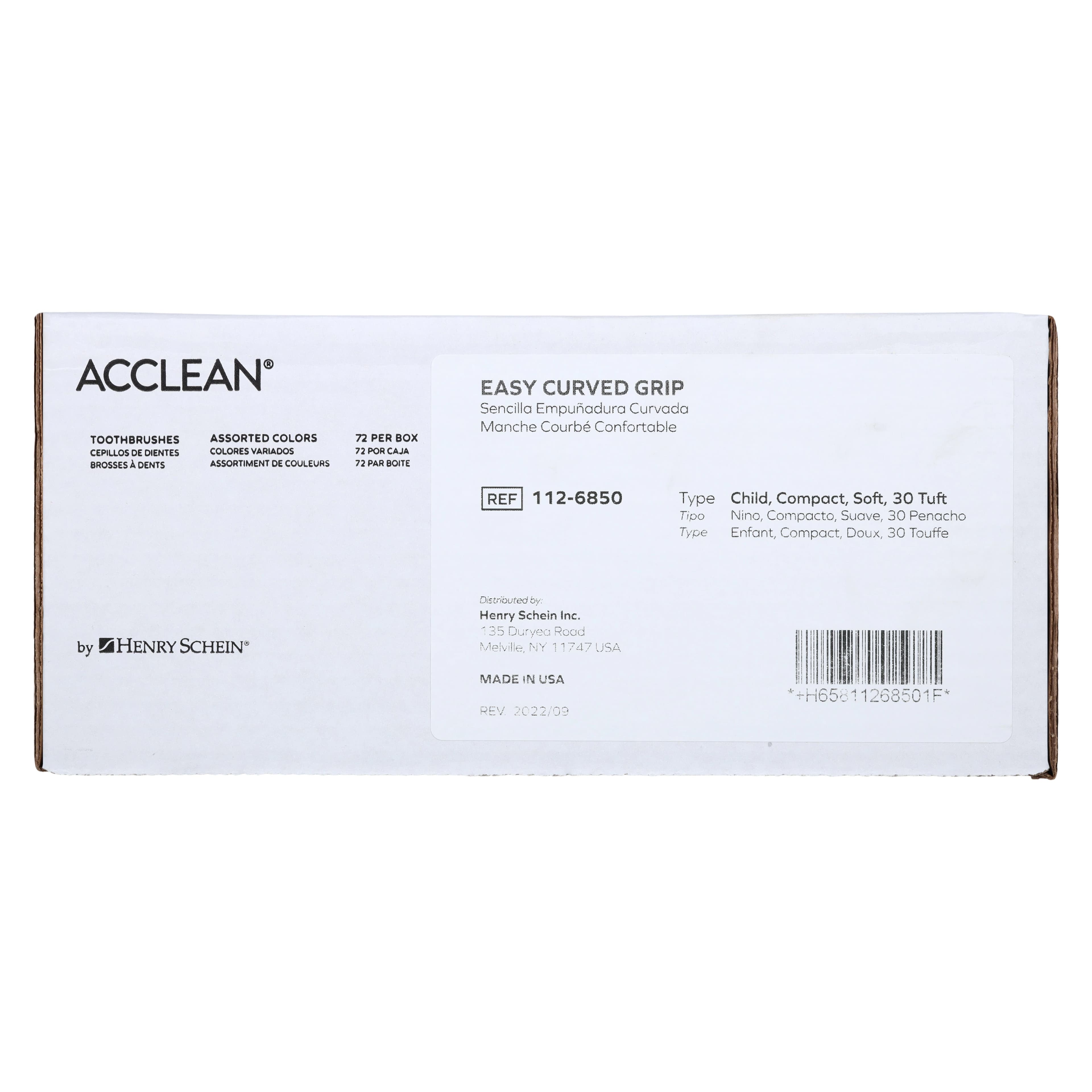 Acclean Toothbrush Youth, 30 Tuft Curvy Compact, Assorted Colors, 72/Bx thumbnail 7