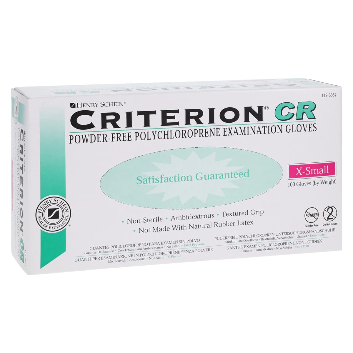 Criterion Chloroprene Exam Gloves, X-Small, Green, Non-Sterile, 100/Box thumbnail 4
