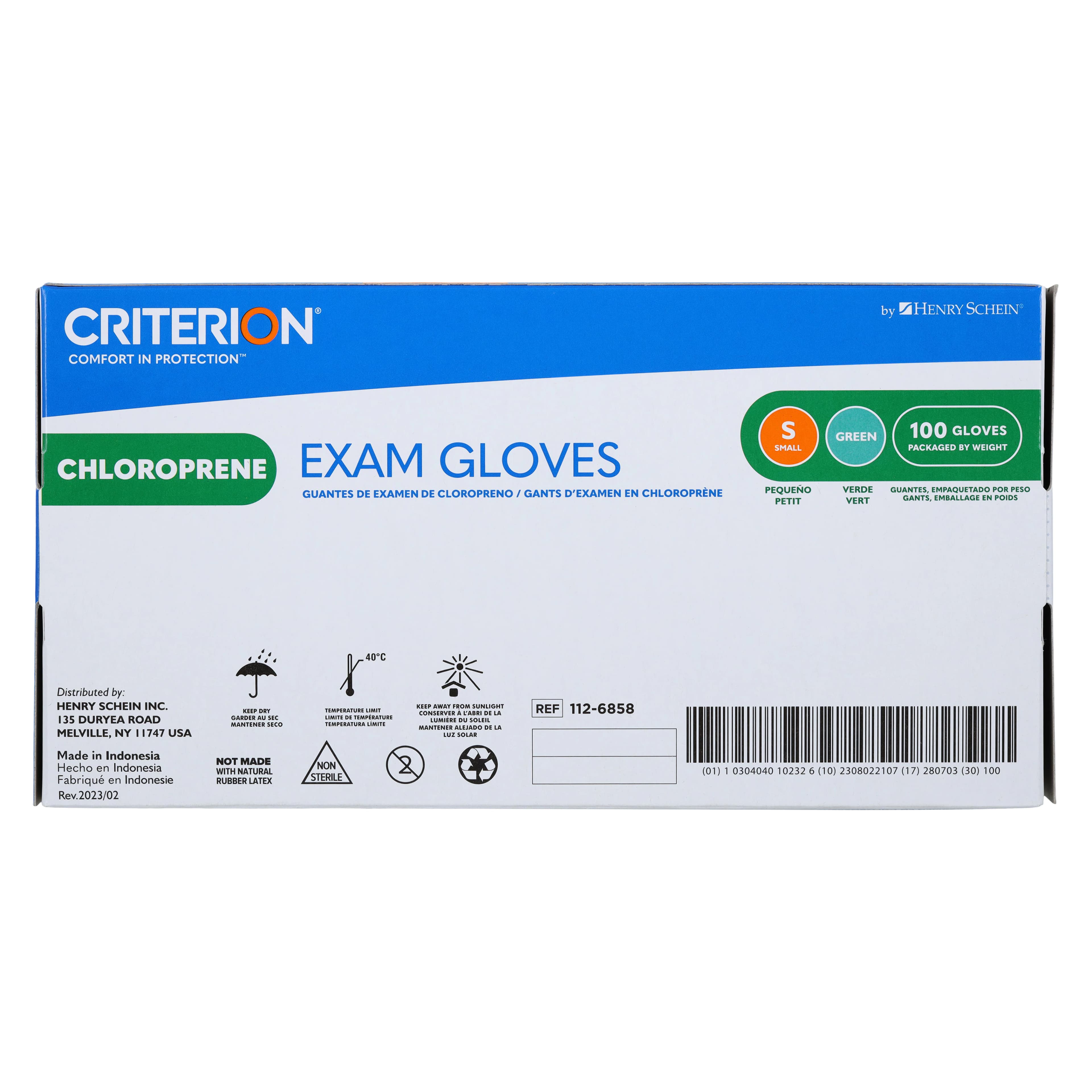Criterion Chloroprene Exam Gloves, Small, Green, Non-Sterile, 100/Box thumbnail 6