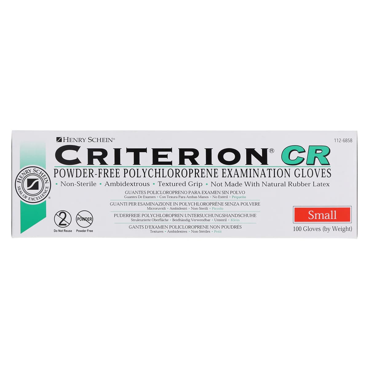 Criterion Chloroprene Exam Gloves, Small, Green, Non-Sterile, 100/Box thumbnail 4