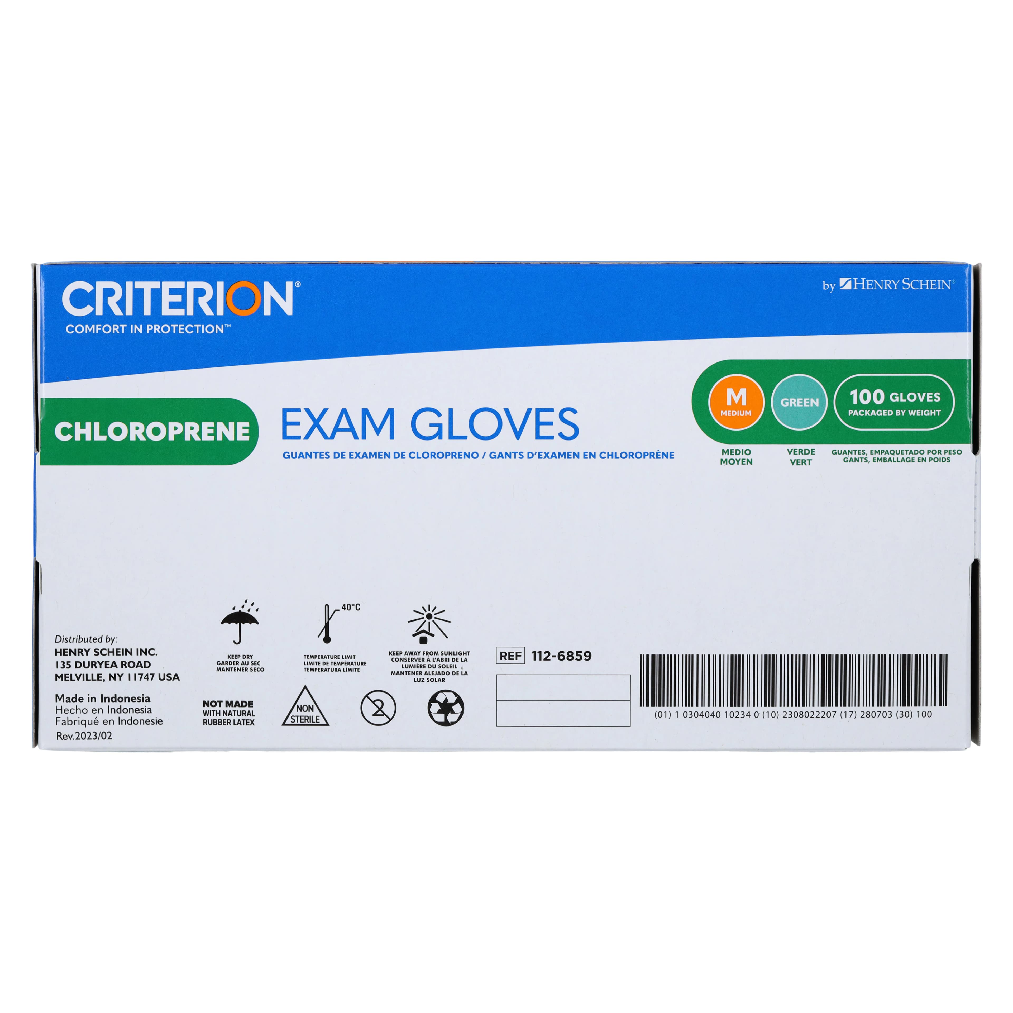 Criterion Chloroprene Exam Gloves, Medium, Green, Non-Sterile, 100/Box thumbnail 6