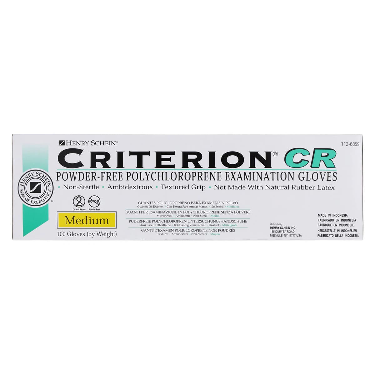 Criterion Chloroprene Exam Gloves, Medium, Green, Non-Sterile, 100/Box thumbnail 5