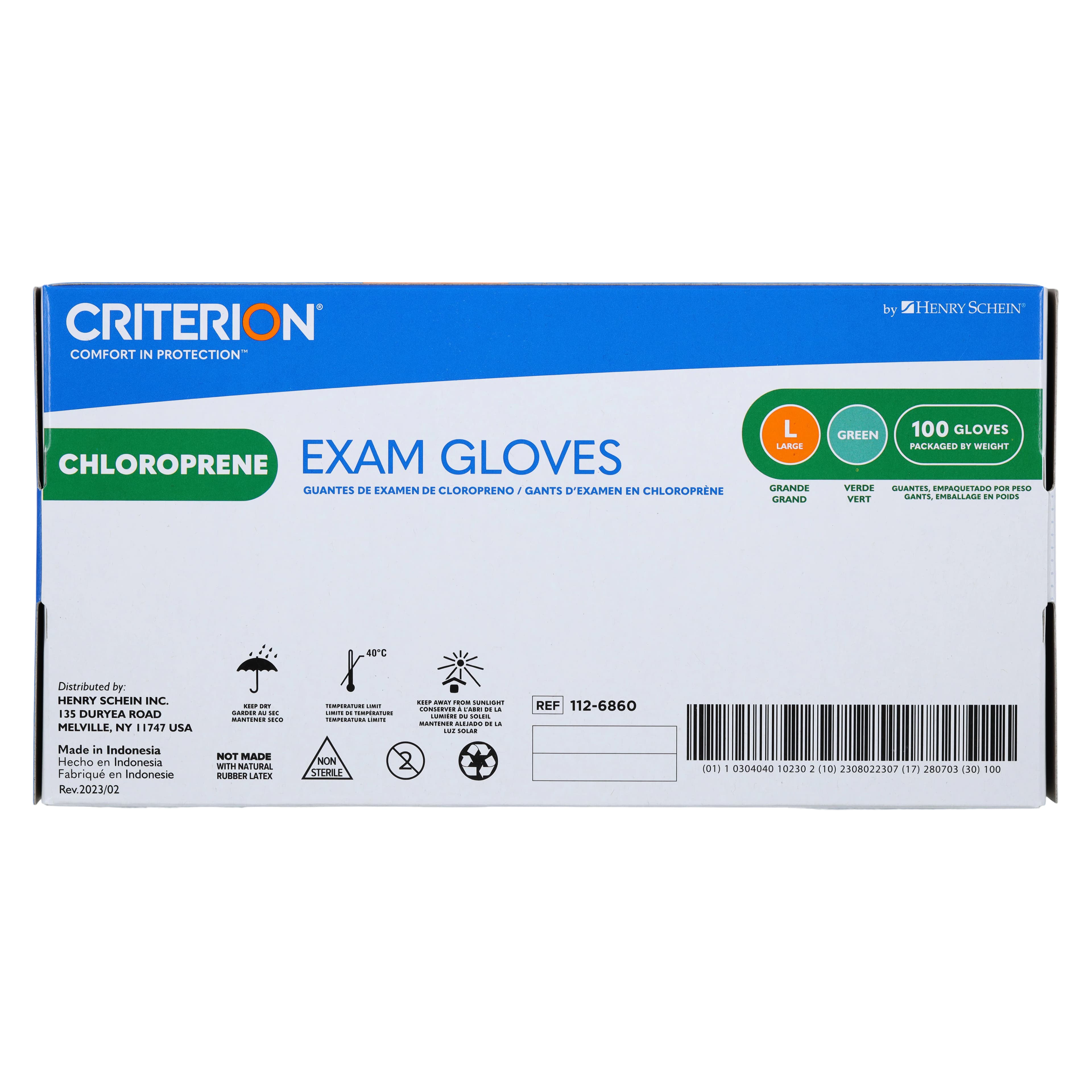 Criterion Chloroprene Exam Gloves, Large, Green, Non-Sterile, 100/Box thumbnail 6