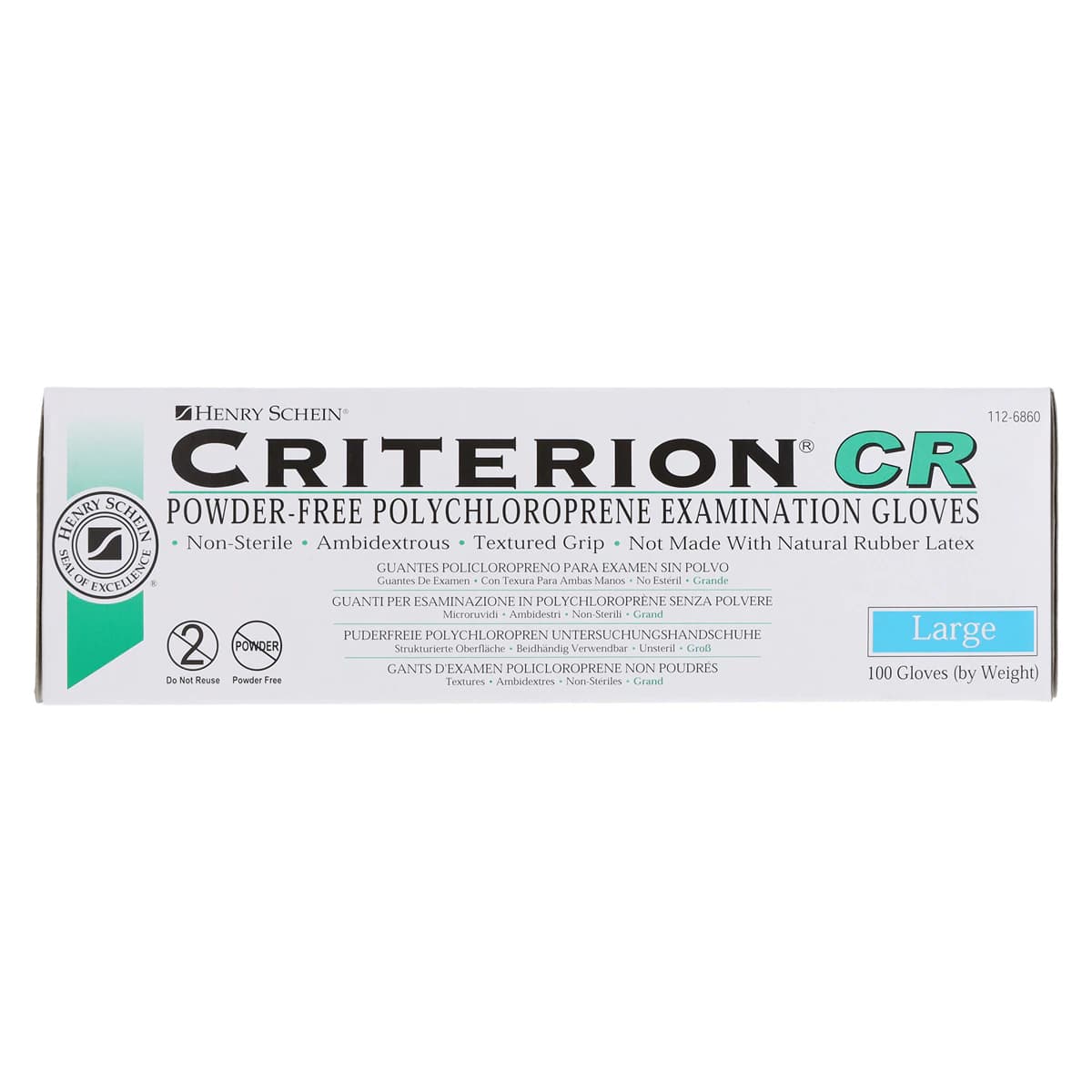 Criterion Chloroprene Exam Gloves, Large, Green, Non-Sterile, 100/Box thumbnail 4