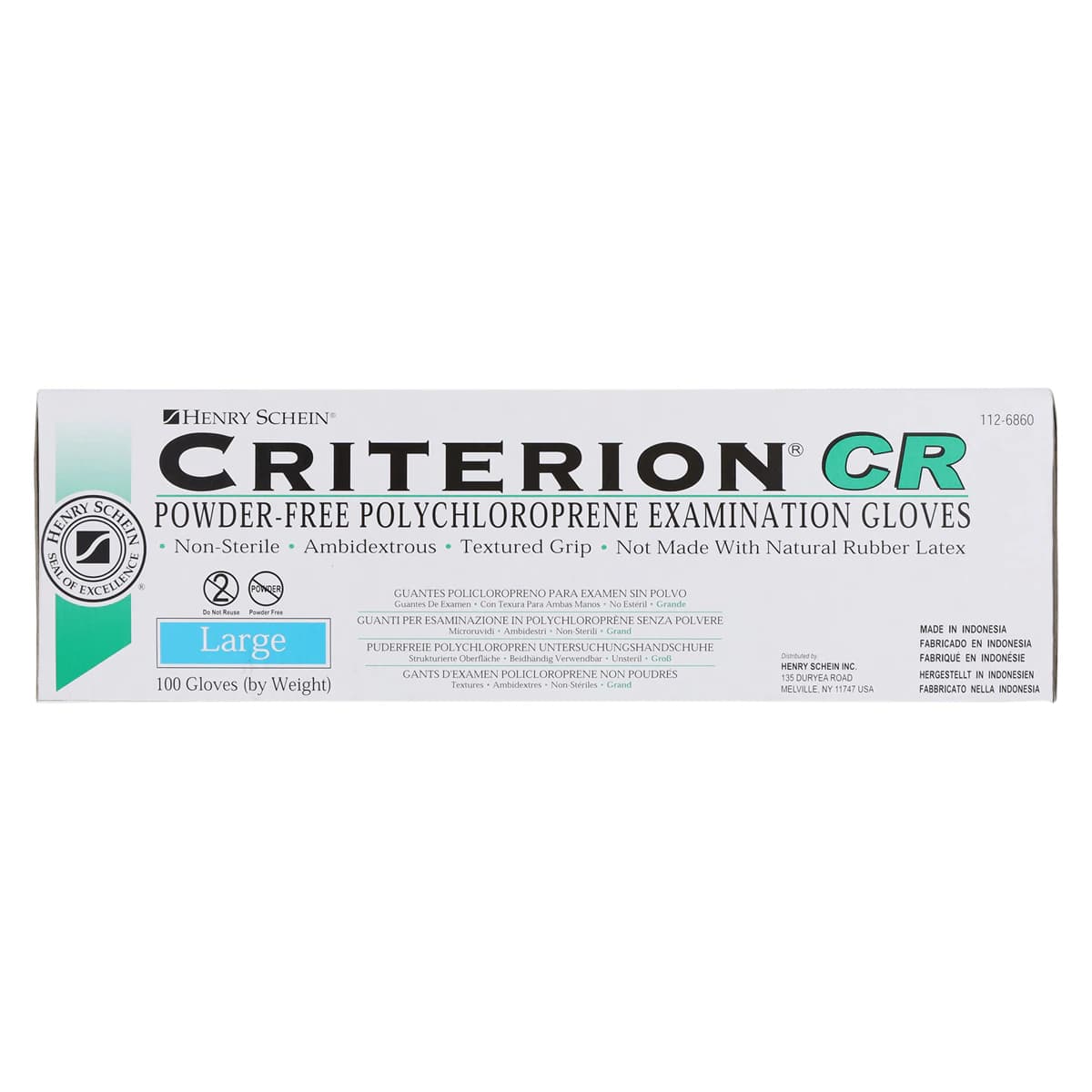 Criterion Chloroprene Exam Gloves, Large, Green, Non-Sterile, 100/Box thumbnail 5