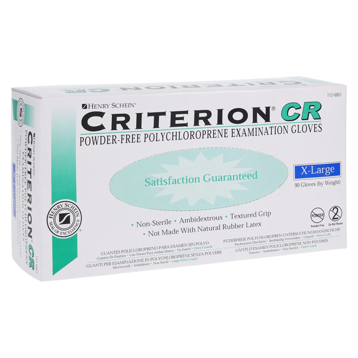 Criterion Chloroprene Exam Gloves, X-Large, Green, Non-Sterile, 90/Box thumbnail 3