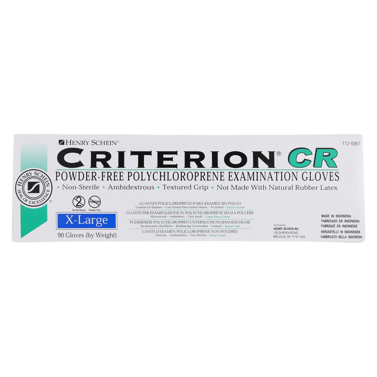 Criterion Chloroprene Exam Gloves, X-Large, Green, Non-Sterile, 90/Box thumbnail 5