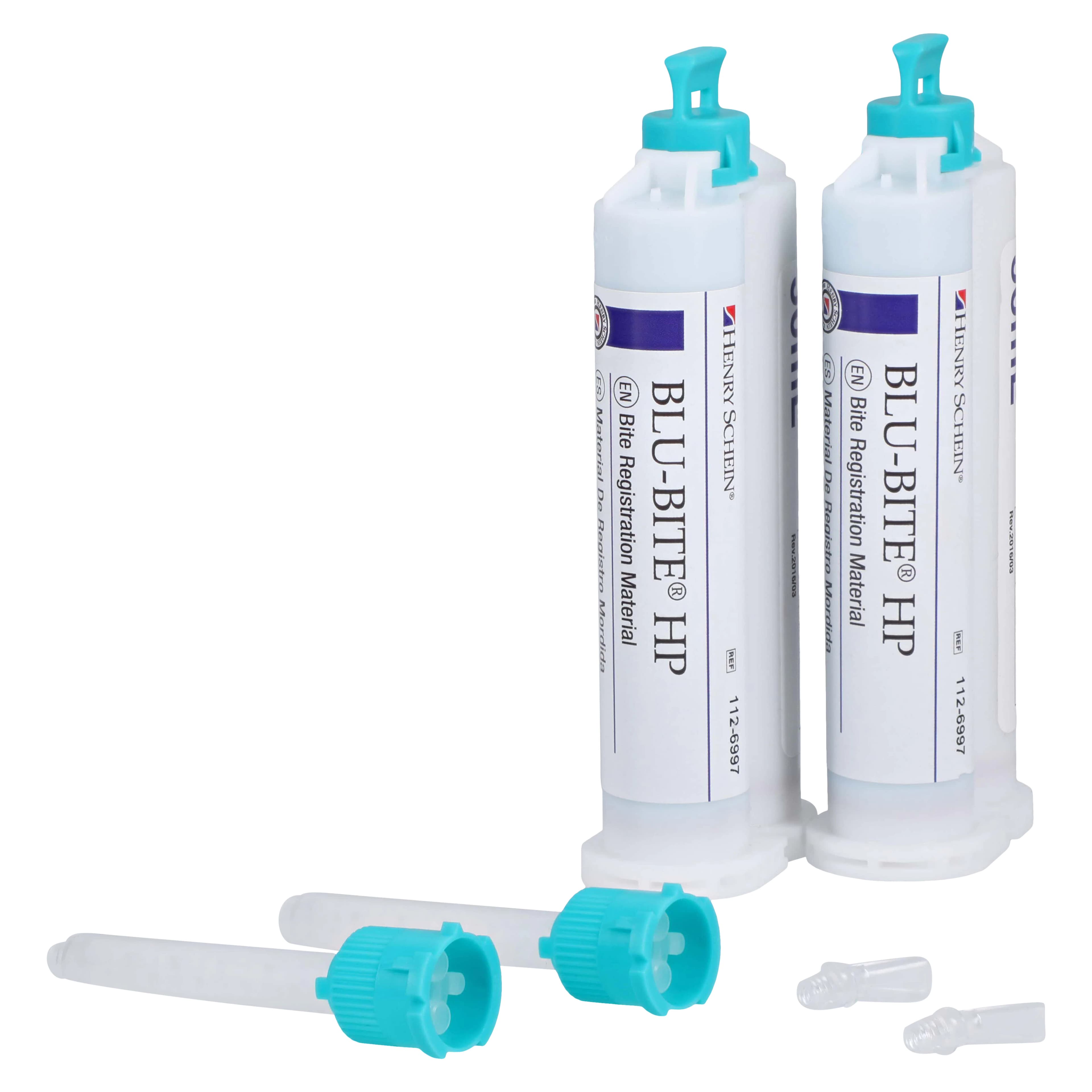 Blu-Bite HP Super Fast Set Bite Registration Material, Vinyl Polysiloxane, Mousse-Like, Vanilla, 2/Box - Blu-Bite HP Bite Registration Material - Image 1