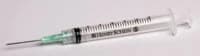Henry Schein Hypodermic Syringe with Needle, 18G x 1-1/2", 3cc, Pink, Sterile, Latex-Free, 100/Box - Syringe w/Needle LL 3CC - Image 1