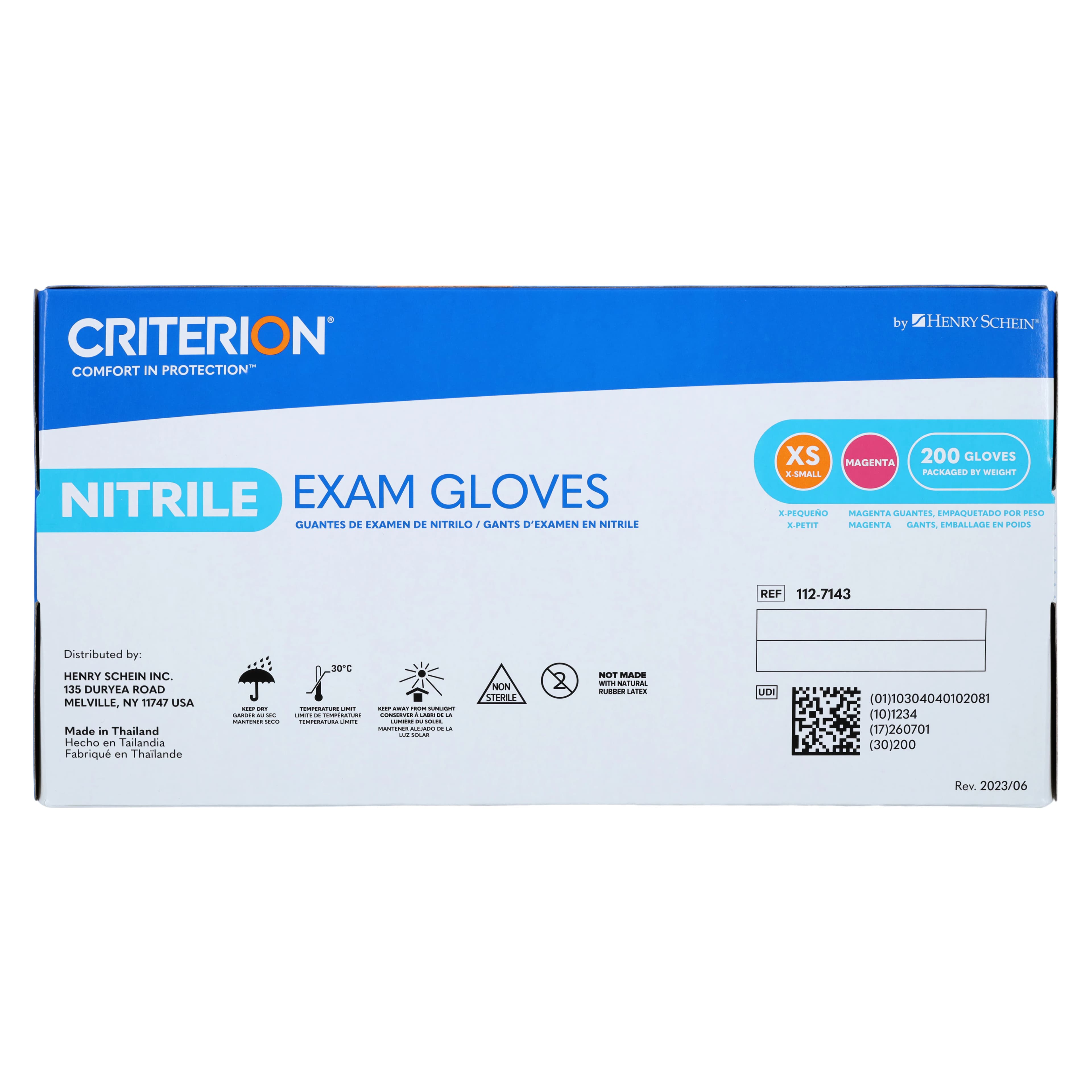 Criterion Nitrile Exam Aloe + Vitamin E Gloves, X-Small, Magenta Pink, Non-Sterile, 200/Box thumbnail 6