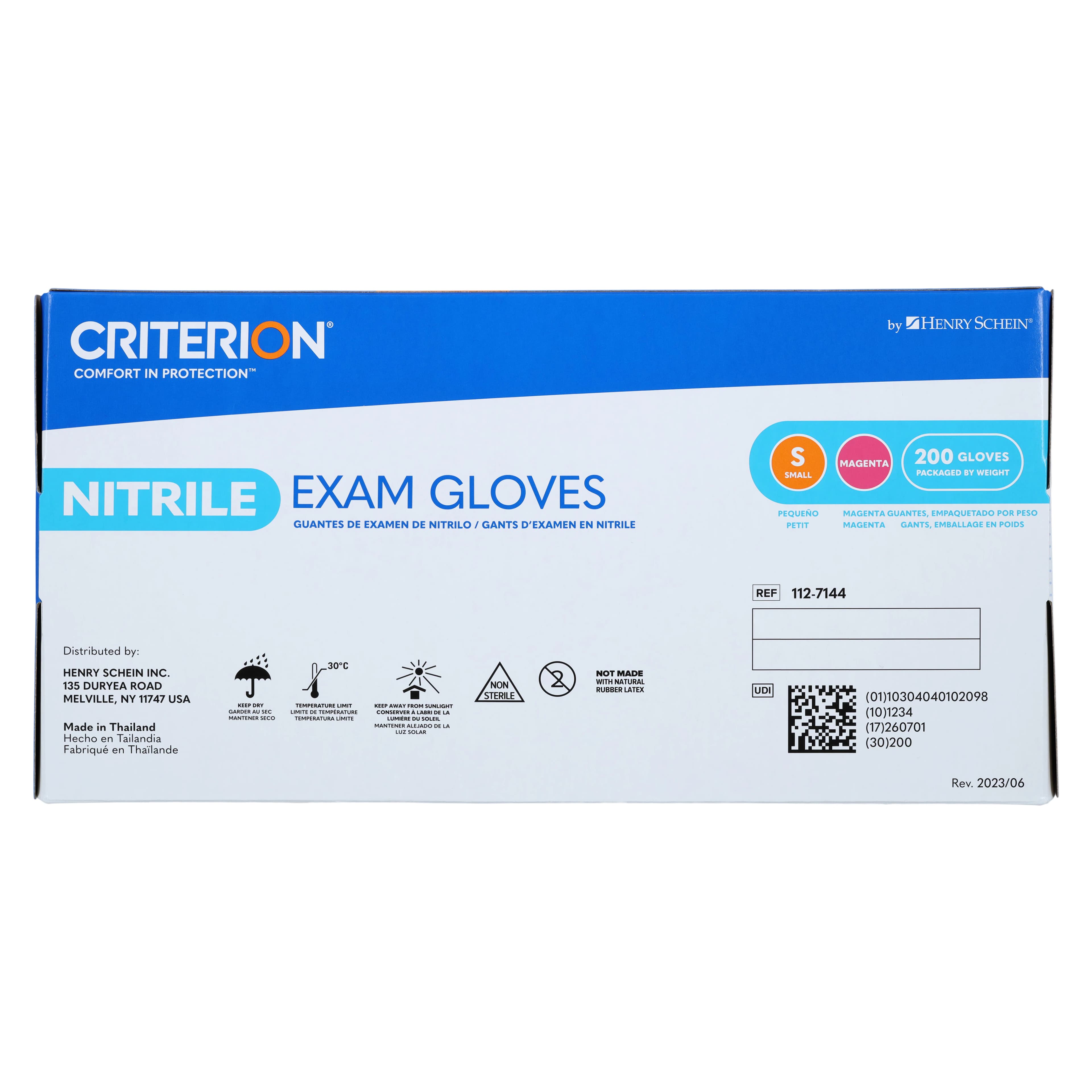 Criterion Nitrile Exam Aloe + Vitamin E Gloves, Small, Magenta Pink, Non-Sterile, 200/Box thumbnail 6