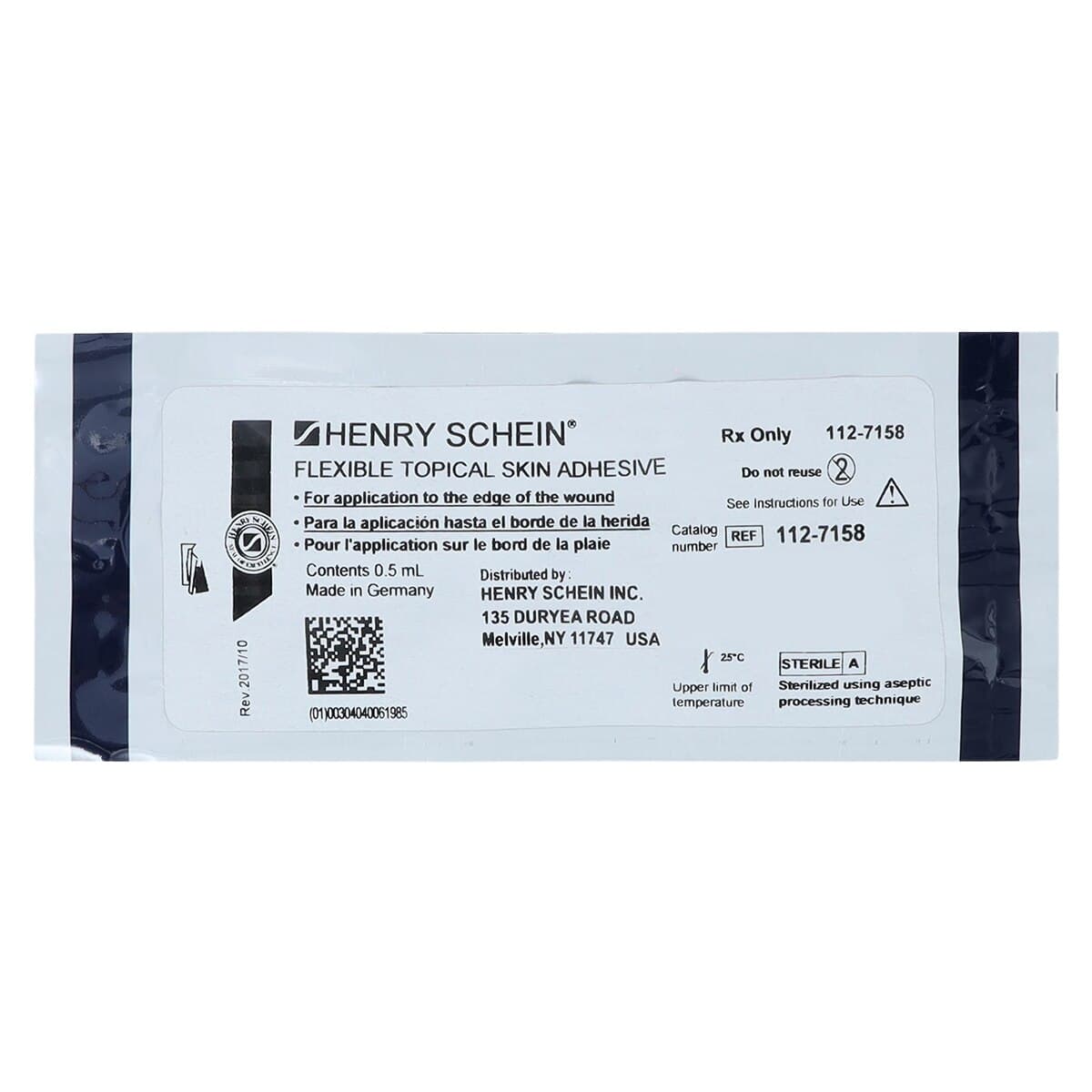 Henry Schein Topical Skin Adhesive, N-Butyl-2-Cyanoacrylate, 0.5mL, Blue, 10/Box thumbnail 4