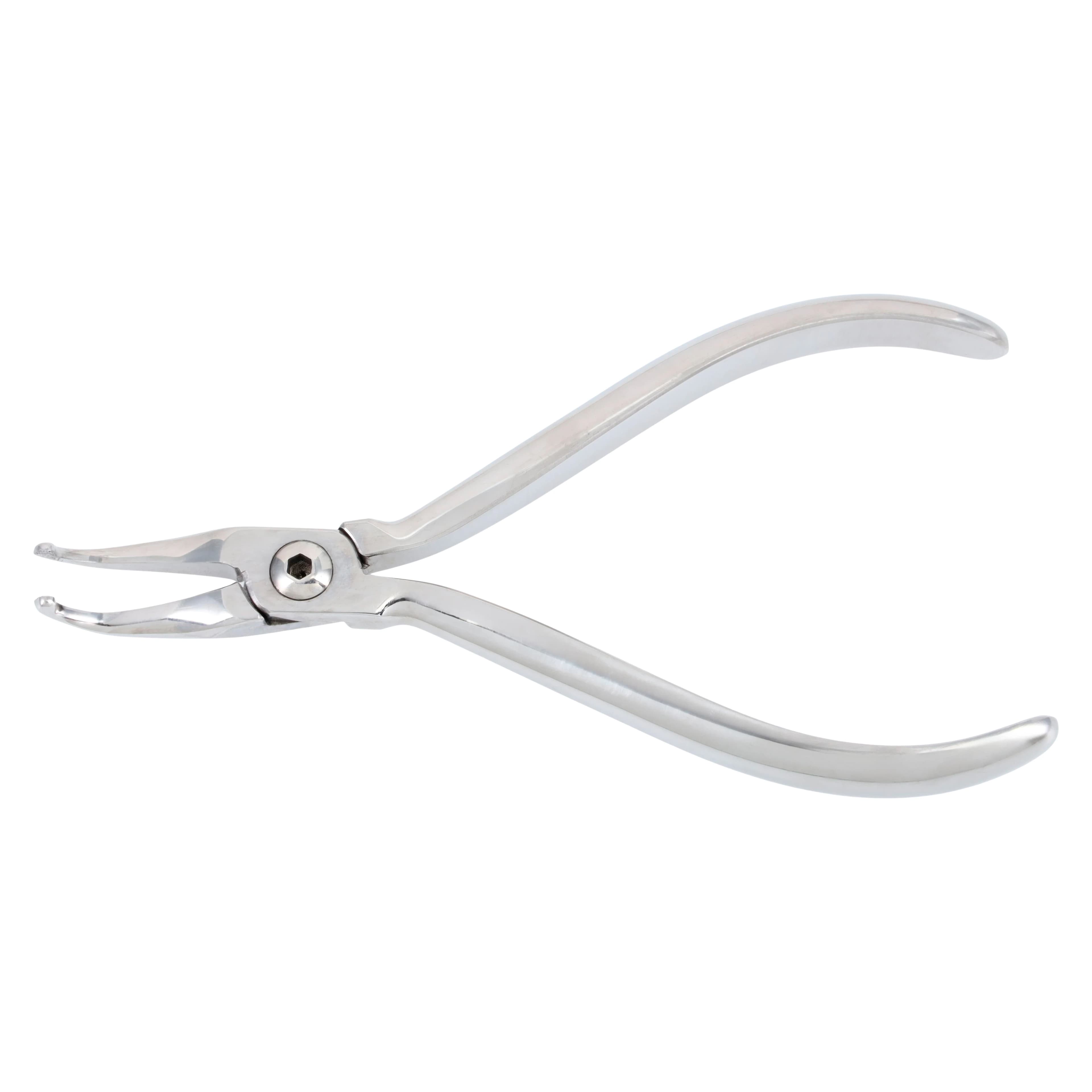 111 How Pliers, Curved, 45 Degree, Slip Safe Serrated Tips, German Surgical-Grade Steel - 111 How Pliers - Image 1