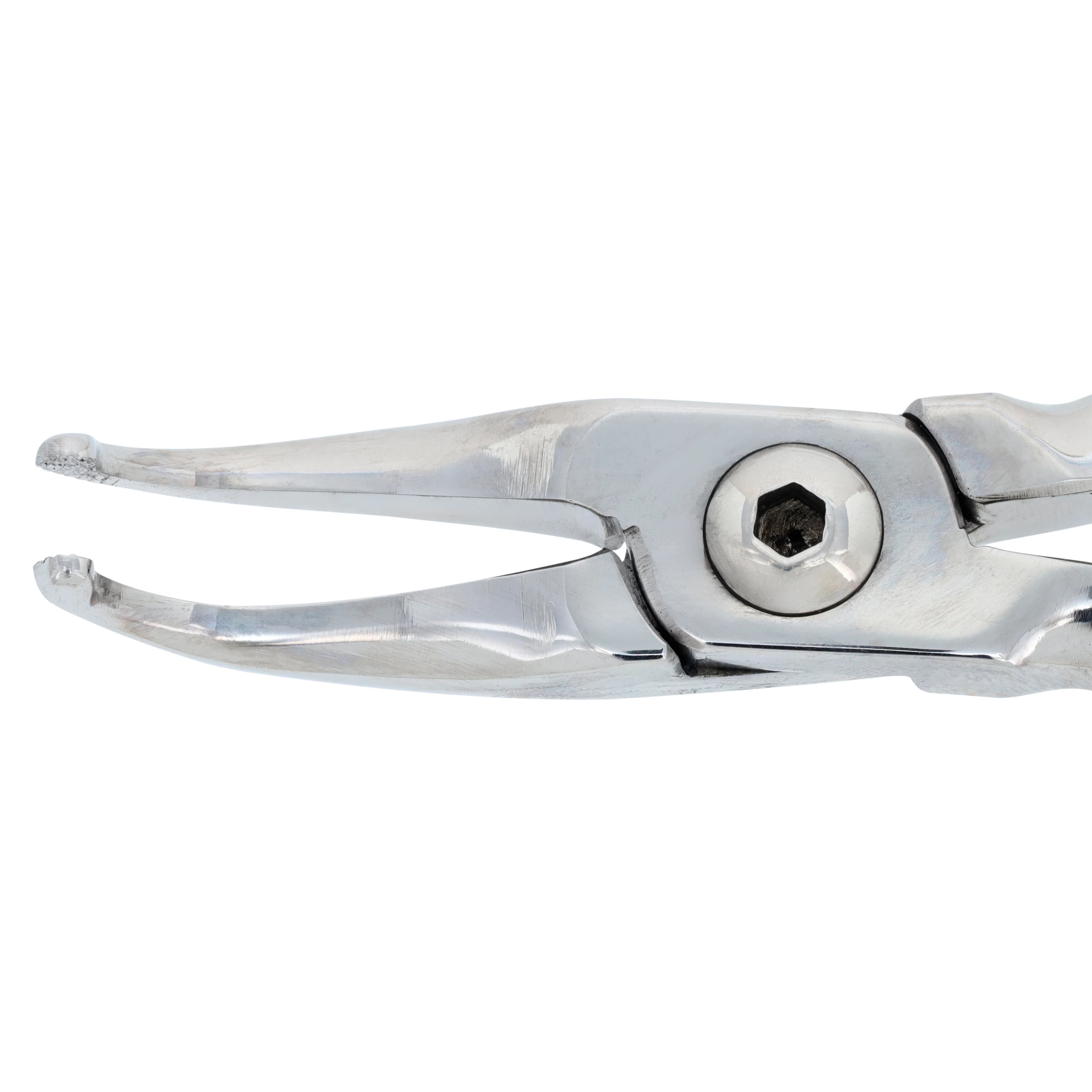 111 How Pliers, Curved, 45 Degree, Slip Safe Serrated Tips, German Surgical-Grade Steel thumbnail 2
