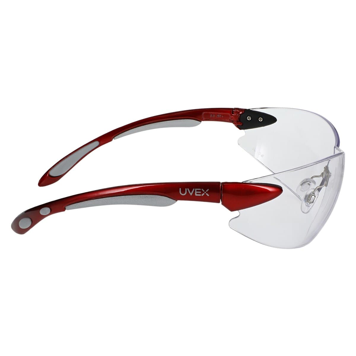 Uvex Ignite Eyewear, Clear Lens, Red & Silver Frame, Each, 355826 thumbnail 5