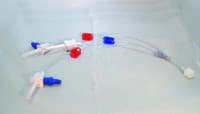 ICU Medical Tri-Fuse IV Administration Set, 16" with Spiros Closed Male Luer Connector, Bag Spike/Set Spike Adapter, Vented Cap, 2 Claves, 25/Case - Add-On w/2Clave Vent Cap - Image 1