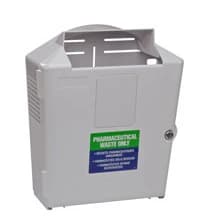 SharpSafety Sharps Enclosure, Beige, 6.5 x 14.5 x 17.5", Locking Plastic, Wall Mount, for 3-Gallon Containers, 1/Case - Wall Enclosure f/Sharps 3Gal - Image 1