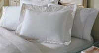 Calderon Textiles Bed Sheet, White Cotton, 66" x 104" - Sheet f/Bed 66x104 - Image 1