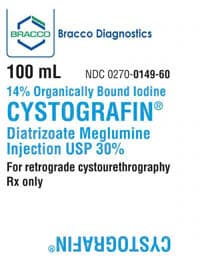 Cystografin (Diatrizoate Meglumine) Injection 30%, 100 mL Bottle, 10/Package - Cystografin Non-Dilute - Image 1