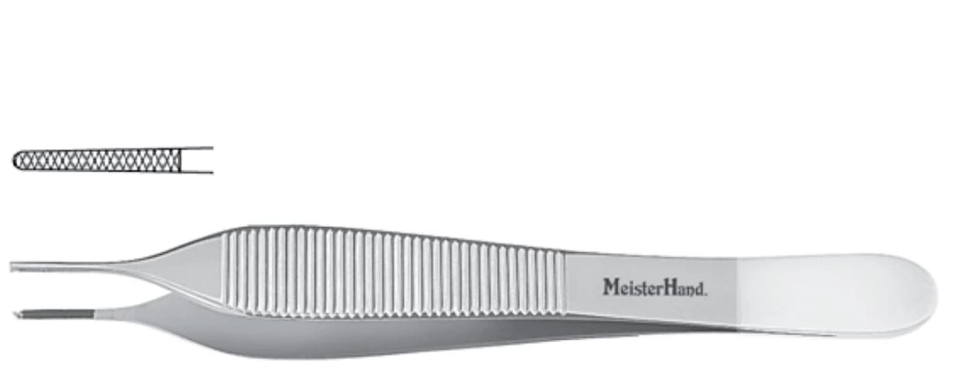 Meister-Hand Adson Dressing Forcep, 4-3/4", Tungsten Carbide, Autoclavable, Each - Forcep Dressing Adson TC - Image 1