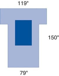 Proxima C-V Drape, 40" x 66", Sterile, Non-Fenestrated - Proxima C-V Drape - Image 1