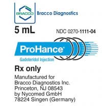 ProHance (Gadoteridol) Injection 279.3 mg/mL, Single-Dose Vial, 5 mL, 5/Package - Prohance f/Inj - Image 1