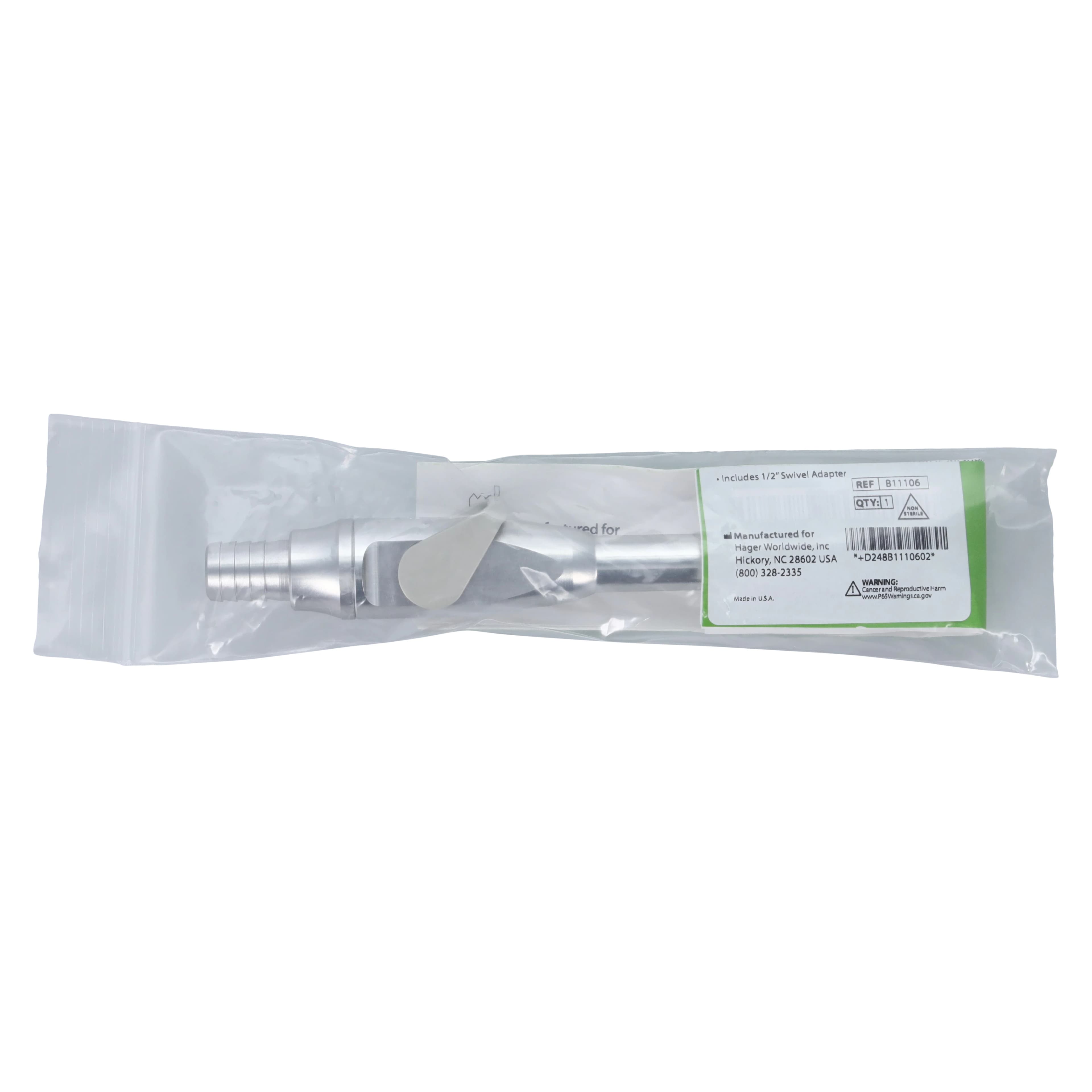 Bull Frog Classic Extended HVE Handpiece with 1/2" Swivel Adapter, Autoclavable Aluminum, B11106 thumbnail 6