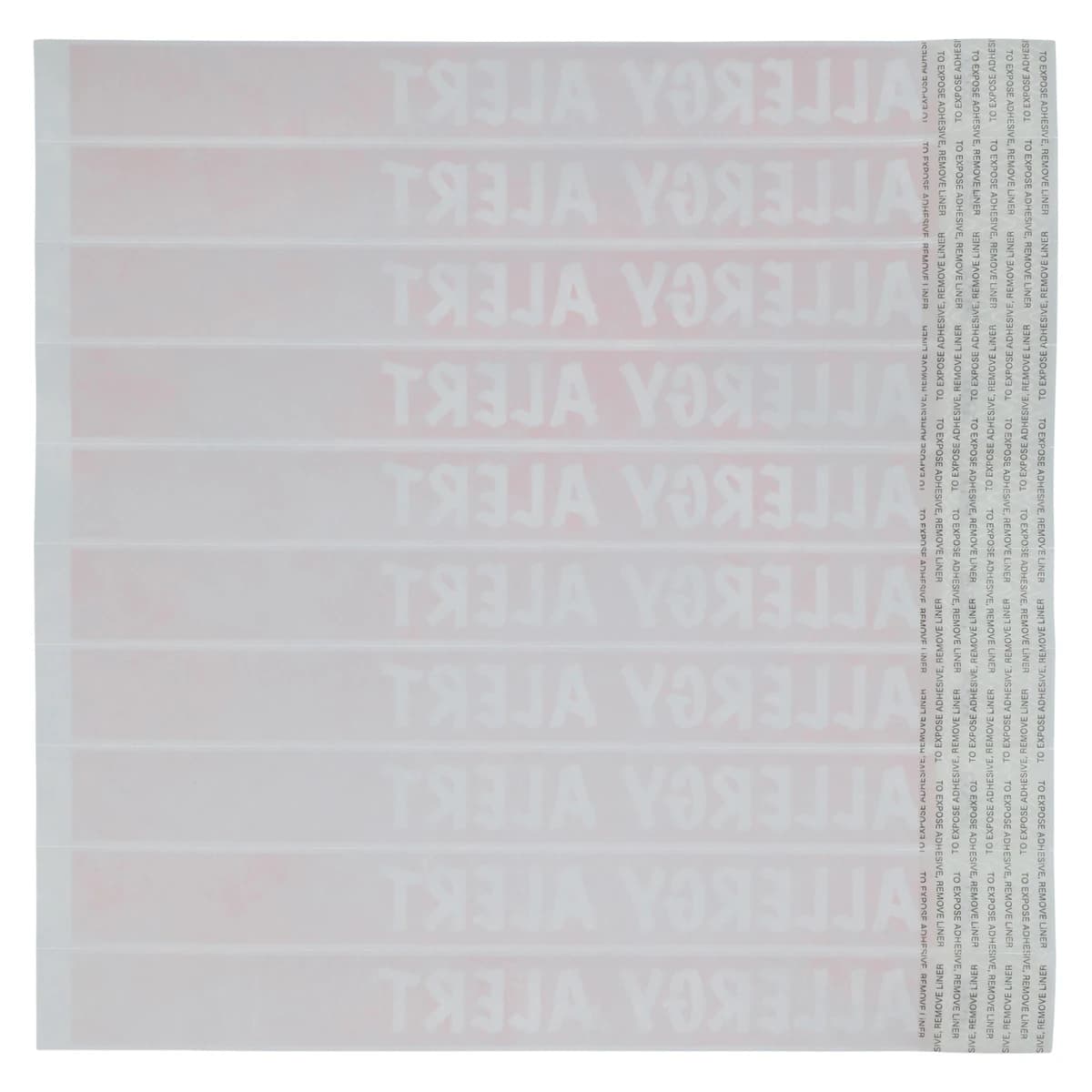 Medline Tyvek Allergy Alert Wristband, Adhesive Closure, Red, 13 in, 500/Box thumbnail 3