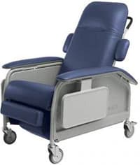 Lumex Patient Recliner with Trays, Imperial Blue - Recliner w/Trays Imperial Blue - Image 1