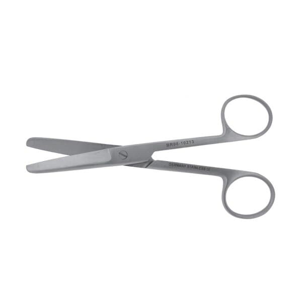 BR Surgical Operating Scissors, Straight, 4.5" (4-1/2"), Stainless Steel, Reusable, Non-Sterile, Each - Scissor Straight 4.5" - Image 1