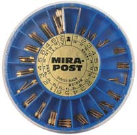 Mirapost Classic Gold Plated Screw Posts, Refill, Size S-2, 8 mm Length, 1.05 mm Diameter, 12/Pkg - Mirapost Gold Plated - Image 1