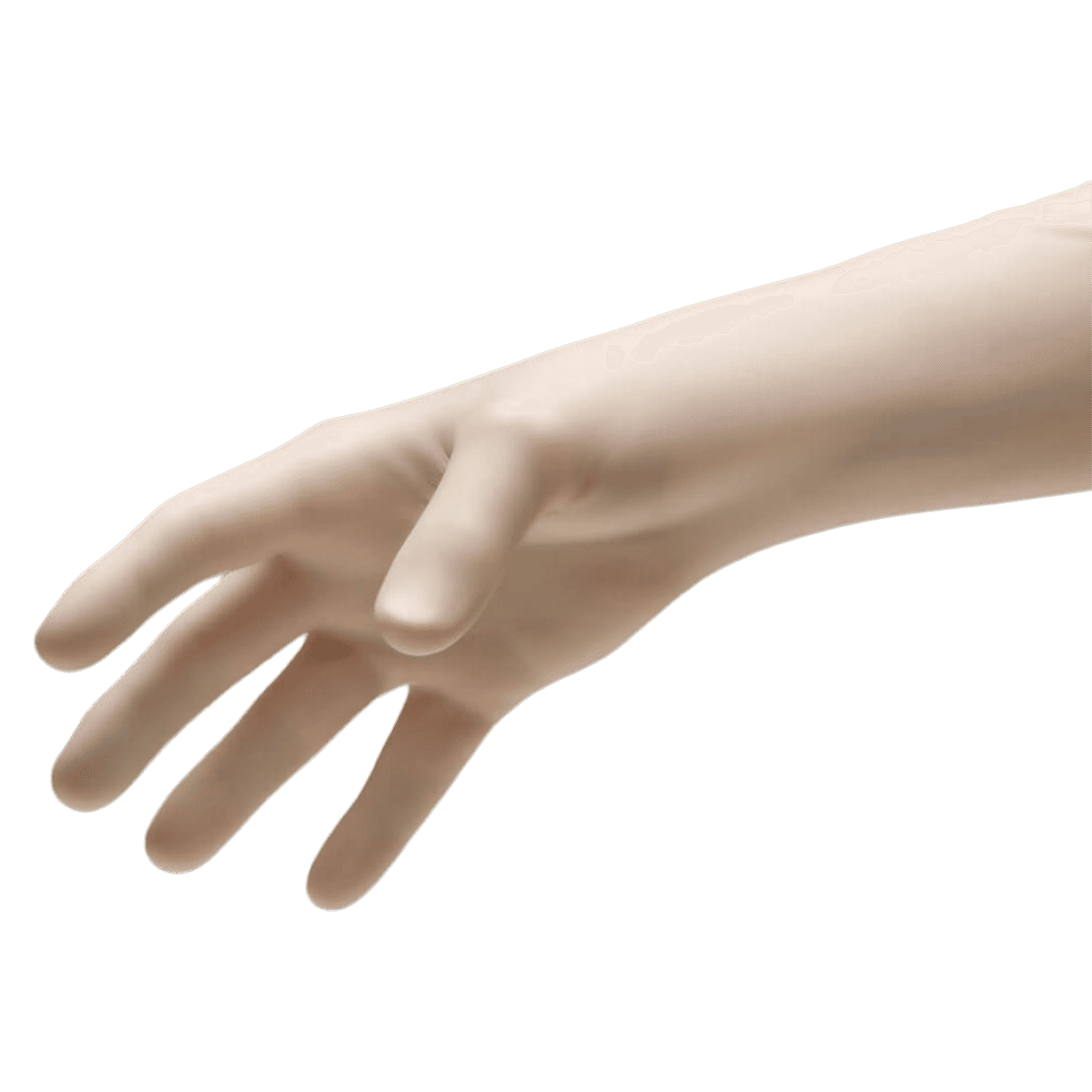 DermAssist PF Vinyl Exam Gloves, Medium, Tan, Non-Sterile, 1000/Case thumbnail 2