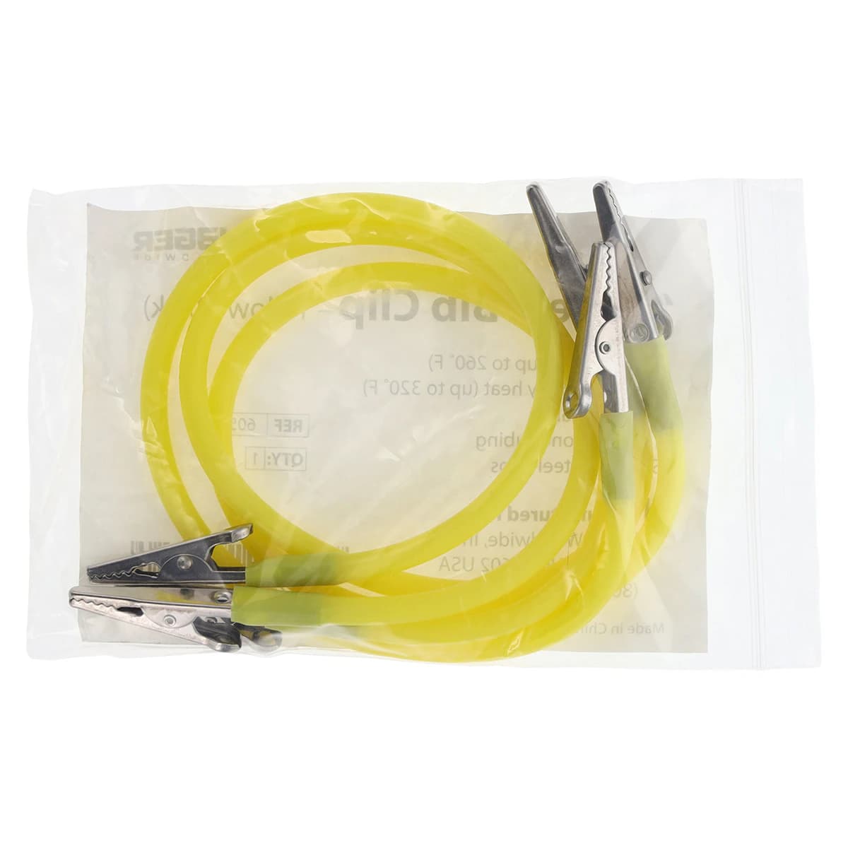 Hager Super Bib Clip, Yellow, 3/Pk, 14" Length, Autoclavable, 605304 thumbnail 2