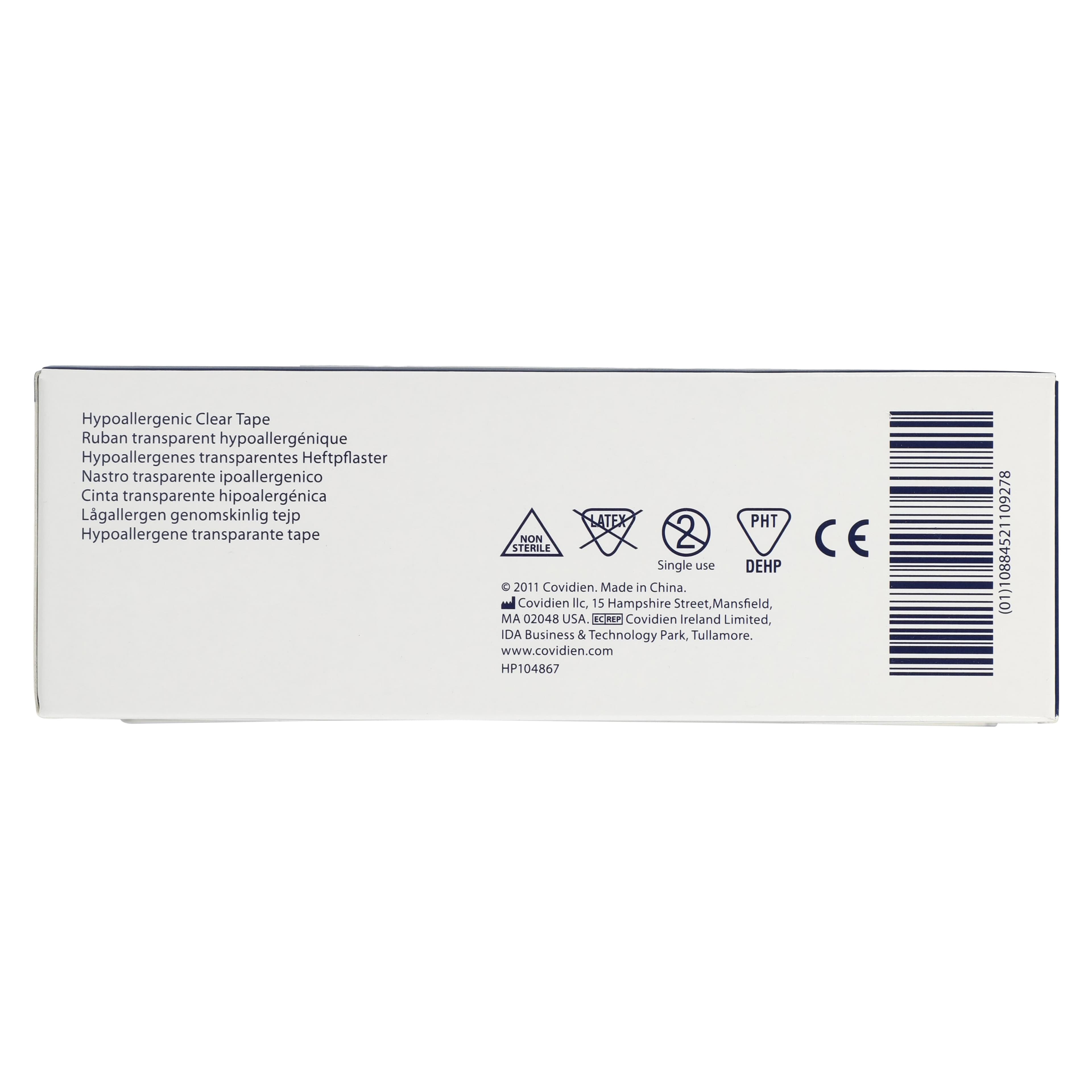 Curity Medical Tape, Plastic, Hypoallergenic, Clear, 0.5" x 10 yd, Non-Sterile, 24/Box thumbnail 4