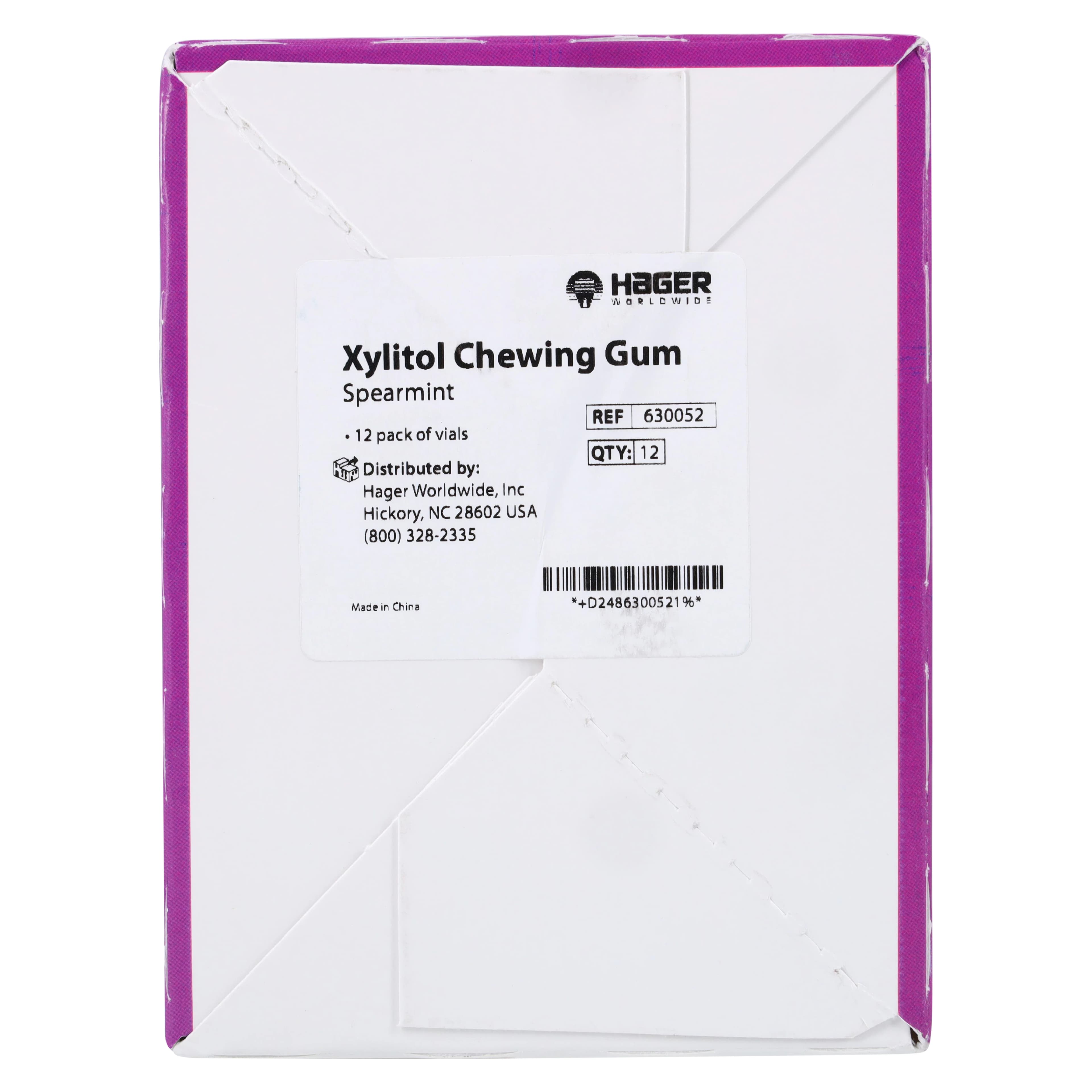 Miradent Xylitol Gum, Spearmint, 30 Pieces per Tube, 12 Tubes per Box thumbnail 8