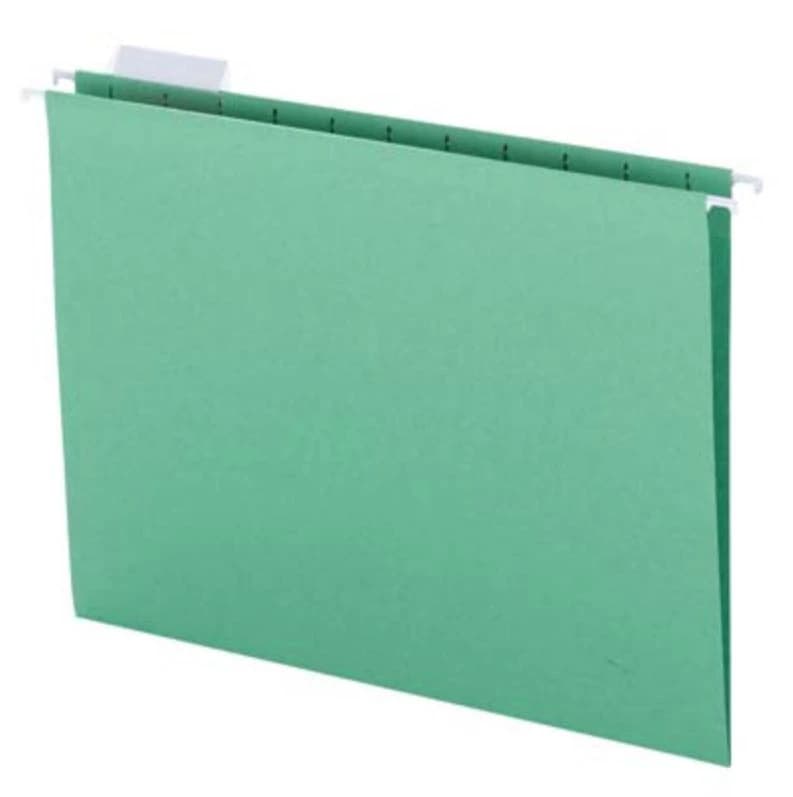 Smead Hanging Folder, Letter Size (8-1/2 x 11"), Bright Green, 25 per Box - Hanging Folder Green - Image 1