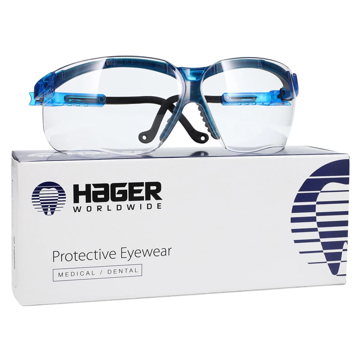 Uvex Genesis Safety Glasses, Clear Lens, Vapor Blue Frame, 1/Pk, 355816 - Uvex Genesis Safety Glasses - Image 1
