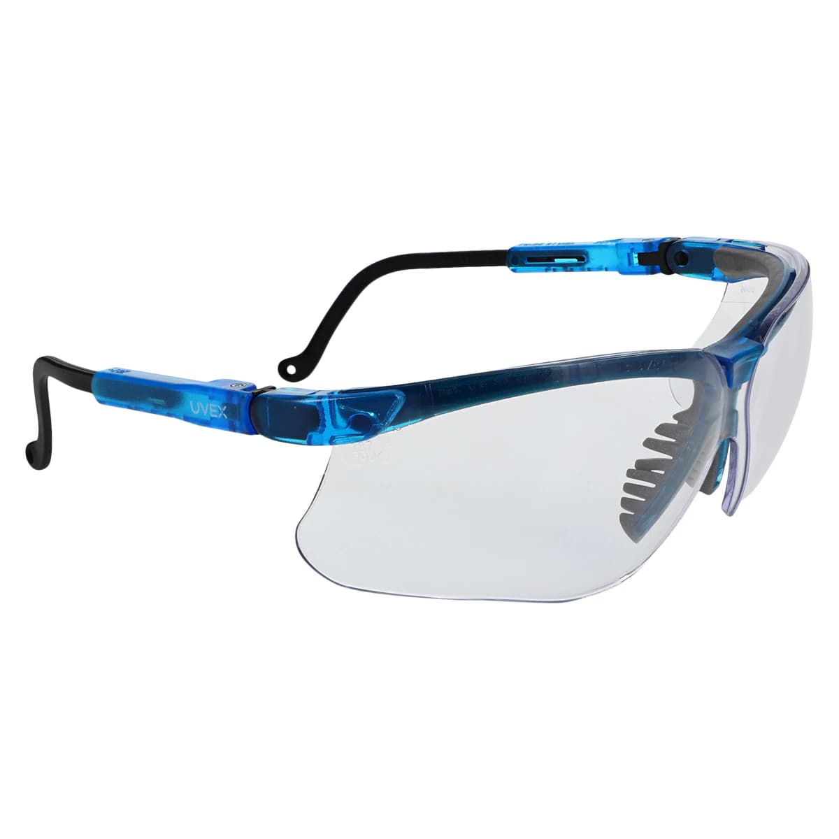 Uvex Genesis Safety Glasses, Clear Lens, Vapor Blue Frame, 1/Pk, 355816 thumbnail 3