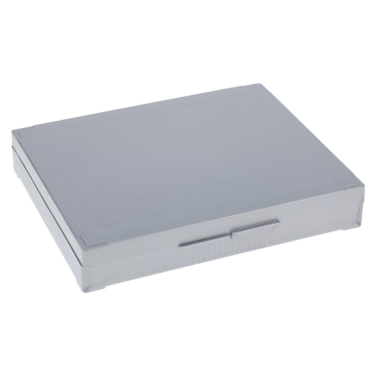 Globe Scientific Microscope Slide Storage Box, 100 Position, Gray, Hinged Lid, Cork Lined, Each thumbnail 3