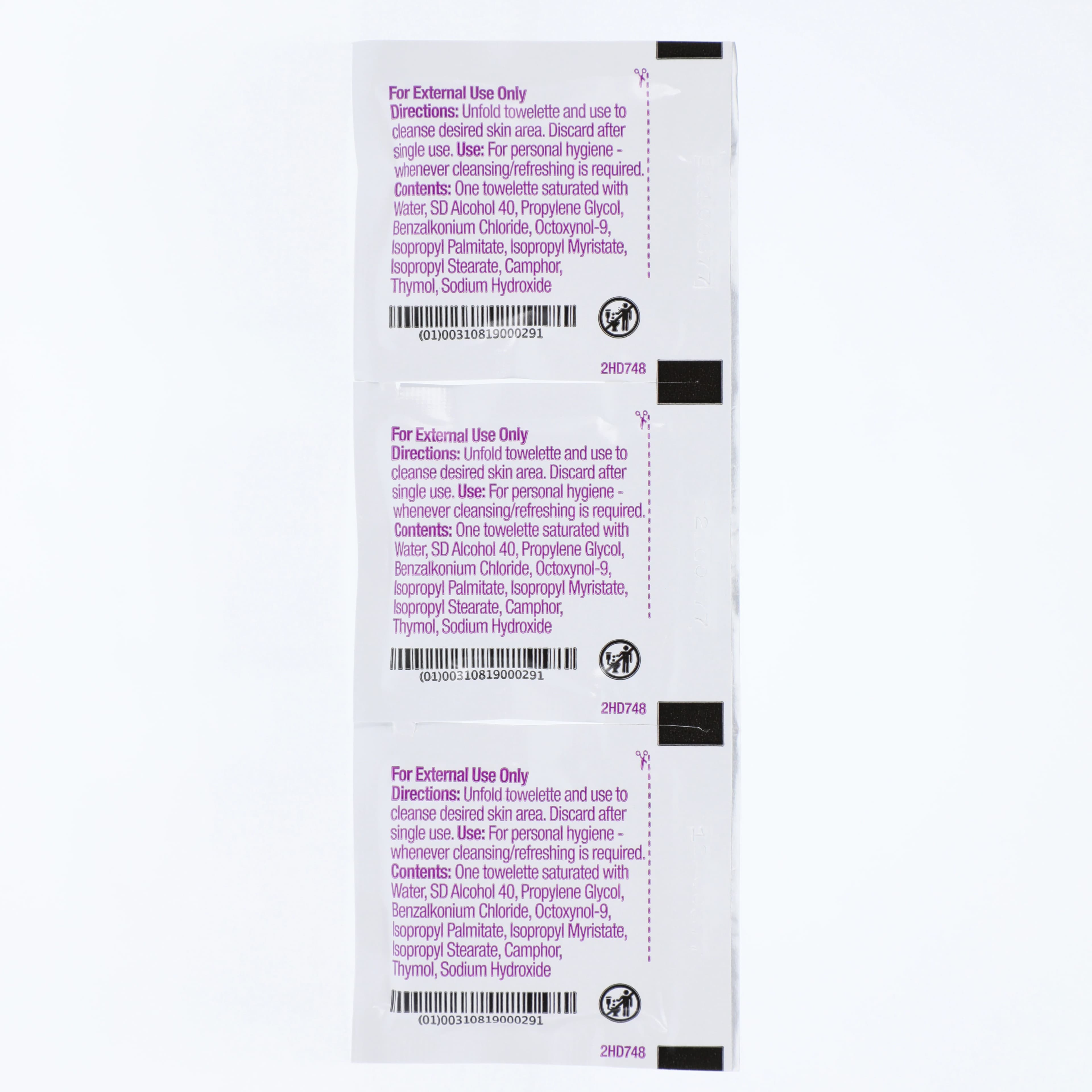 PDI Hygea Obstetrical Towelette, 7.75" x 5", Benzalkonium Chloride/Alcohol, 100/Box, D74800 thumbnail 6