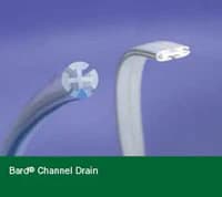 Bard Medical Silicone Channel Drain with Trocar, 10 Fr, Round Tip, Full Fluted - Channel Drain w/Trocar 10FR - Image 1