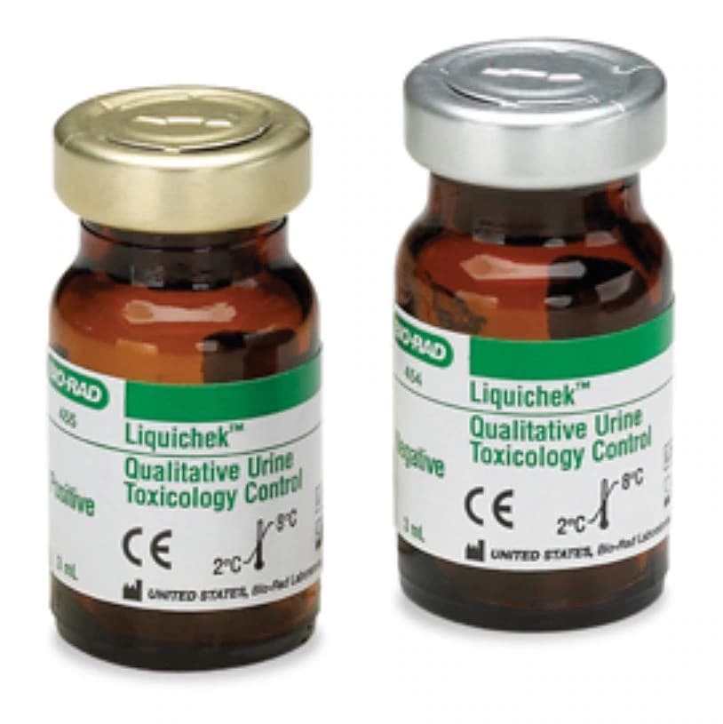 Bio-Rad Liquichek Urine Toxicology Positive/Negative Control, 2 x 3 mL, 2x3/Box - Liquichek Qual Urine Tox - Image 1