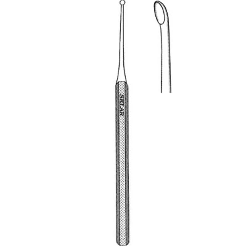 Sklar Instruments Podiatry Excavator Curette, 5" Stainless Steel, 2mm, Without Hole - Curette Excavator w/o Hole 2mm - Image 1