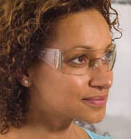 Hager Jewels Women's Series Protective Eyewear, Anti-Scratch, Rhinestone, Clear Lens, Clear Frosted Frame, Small, 355713 - Jewels Women’s Series Protective Eyewear – Anti-Scratch, Rhinestone, Clear Frosted Frame - Jewels Women’s Series Protective Eyewear – Anti-Scratch, Rhinestone, Clear Frosted Frame - Image 1