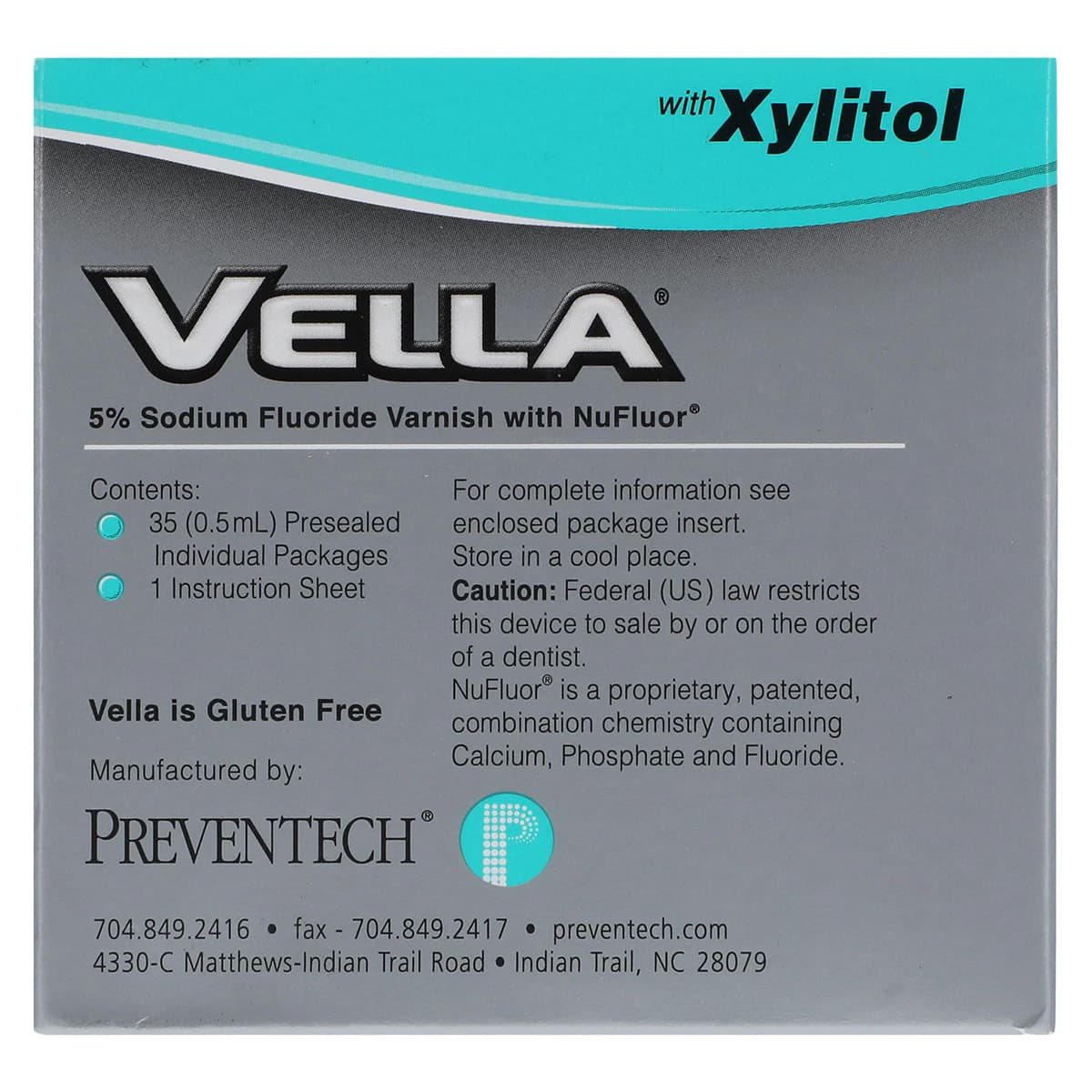 Vella 5% Sodium Fluoride Varnish with Xylitol, Spearmint, Unit Dose 0.5 mL, 35/Box thumbnail 3