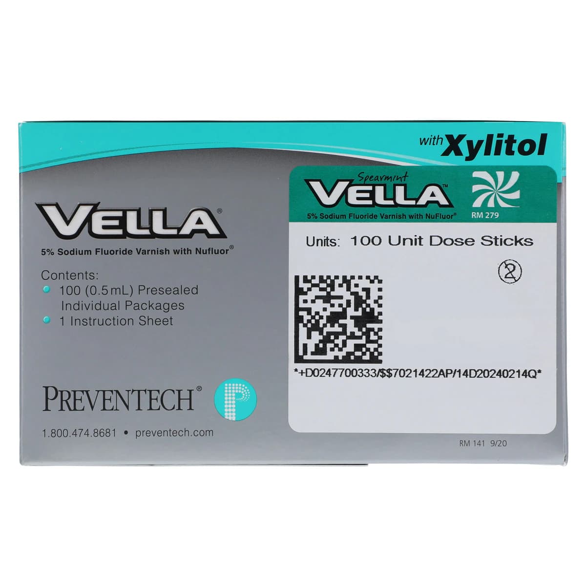 Vella 5% Sodium Fluoride Varnish with Xylitol, Spearmint, Clear, 0.5 mL Unit Dose, 100/Box thumbnail 4