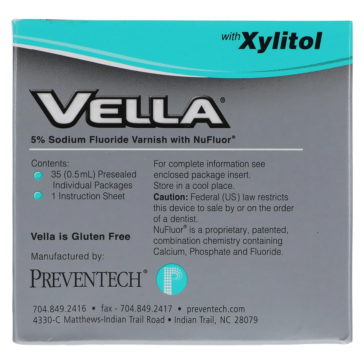 Vella 5% Sodium Fluoride Varnish with Xylitol, Strawberry, Clear, Unit Dose 0.5 mL, 35/Box thumbnail 3